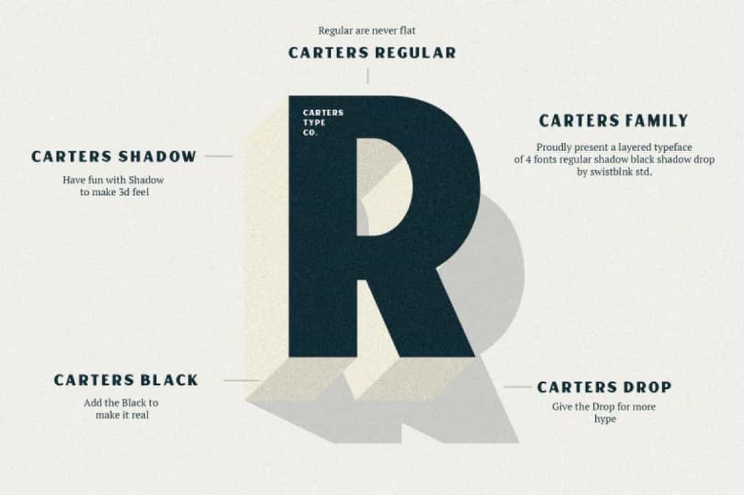 Carters Layered Font Image 2