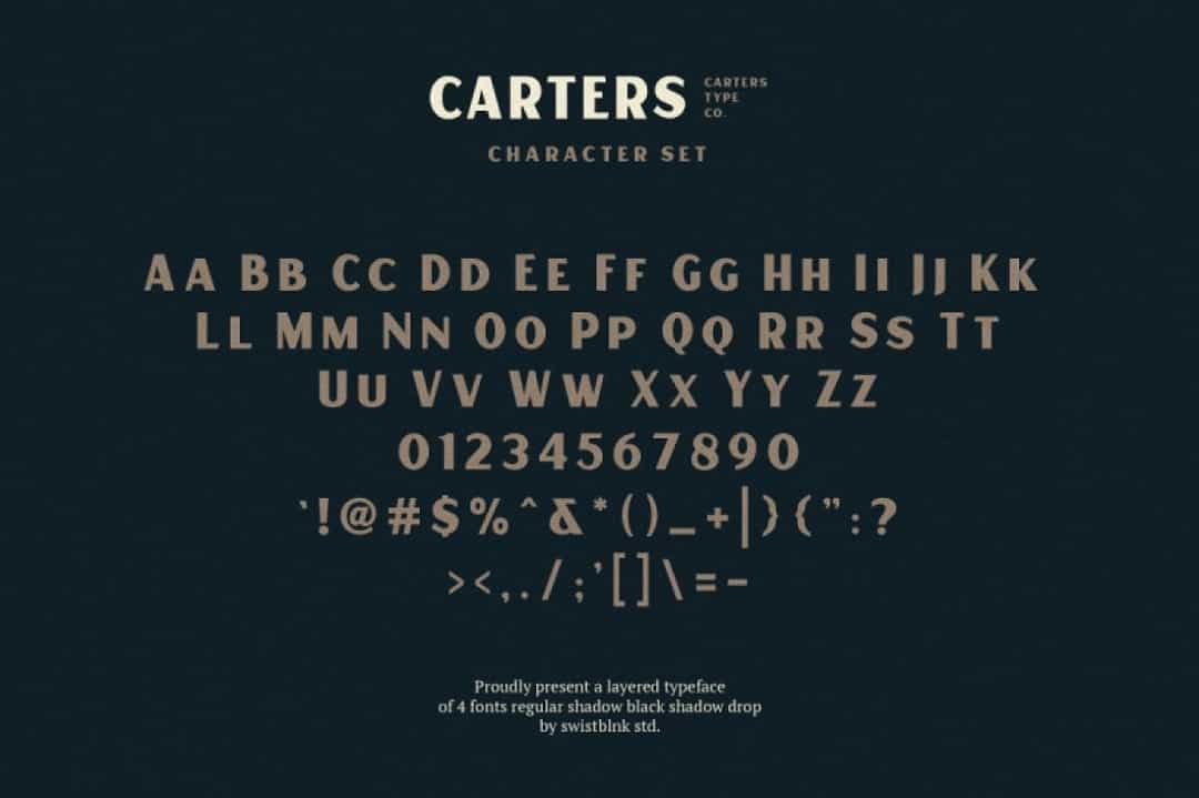 Carters Layered Font Image 3
