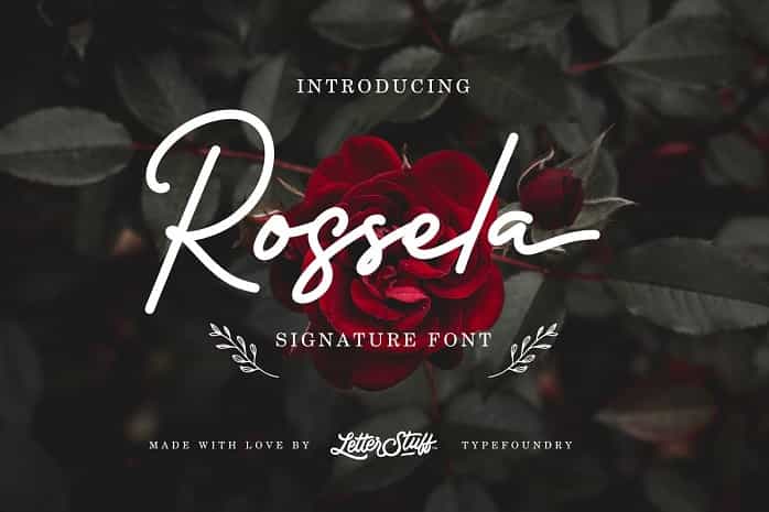 Rossela Signature Font Image 1