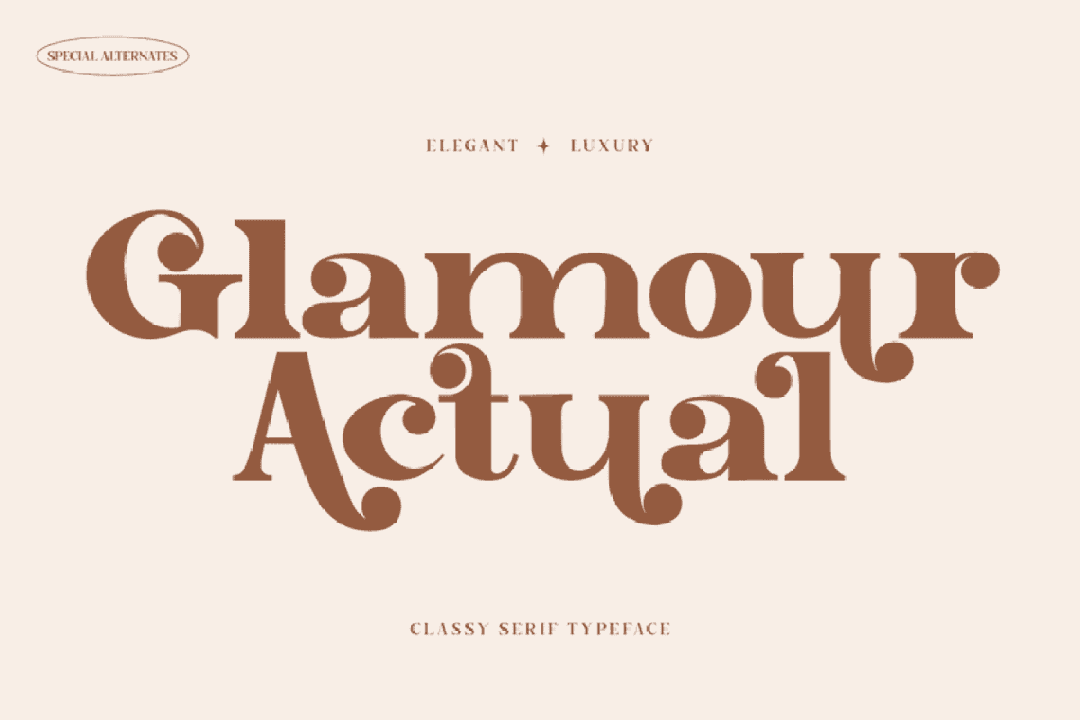 Glamour Actual Font Image 1
