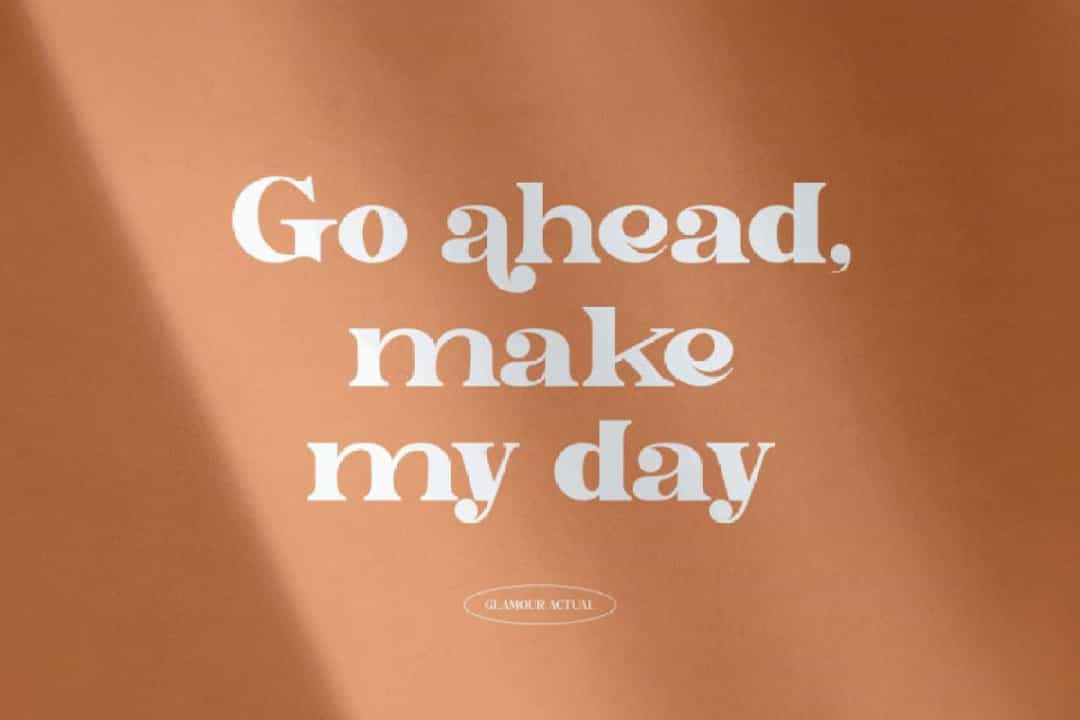 Glamour Actual Font Image 2