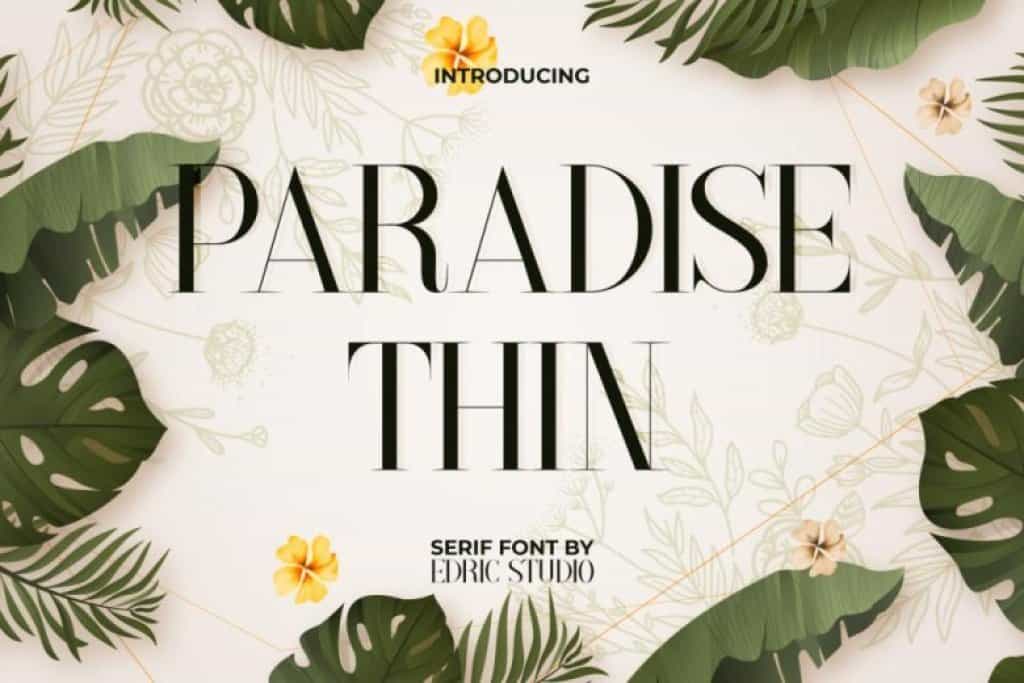 Paradise Thin Font Image 1