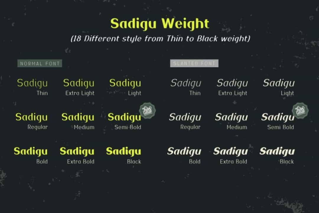Sadigu Font Image 2