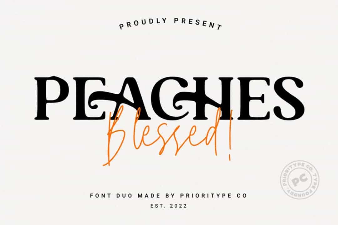 Peaches Blessed Font Image 1