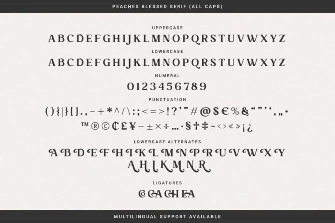 Peaches Blessed Font Image 2