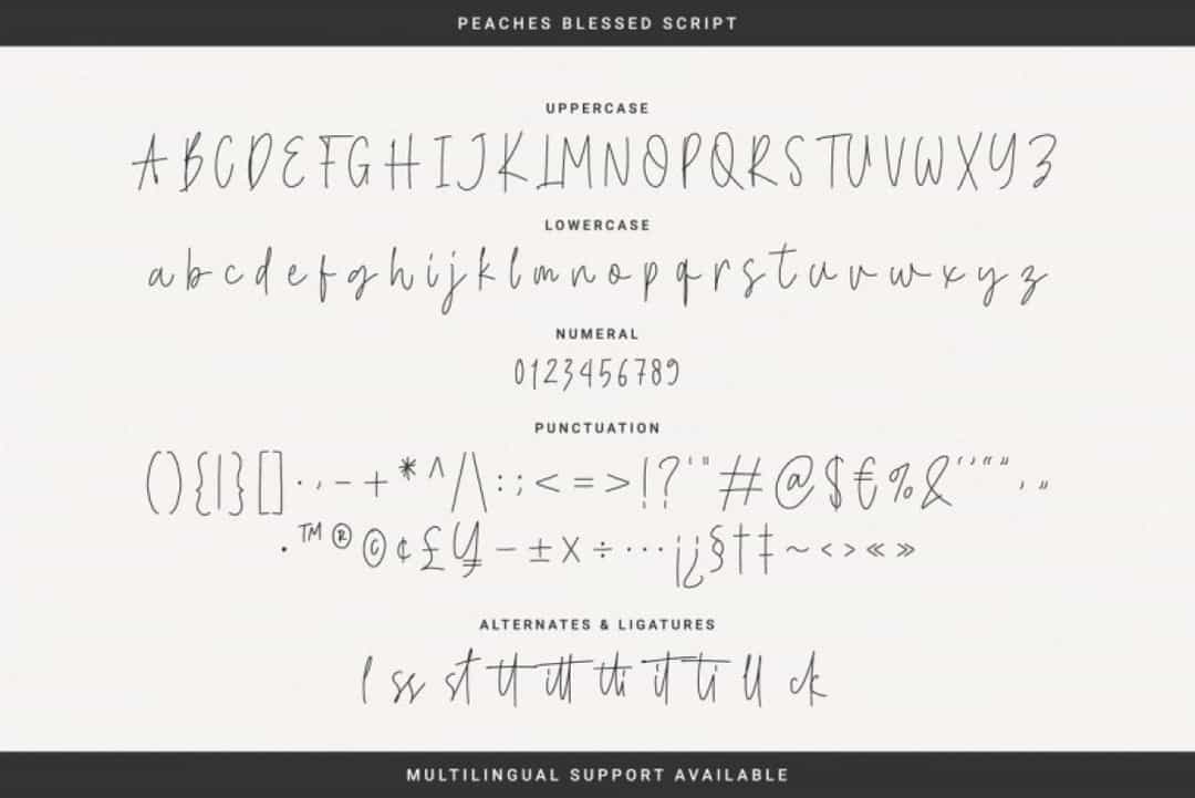 Peaches Blessed Font Image 3