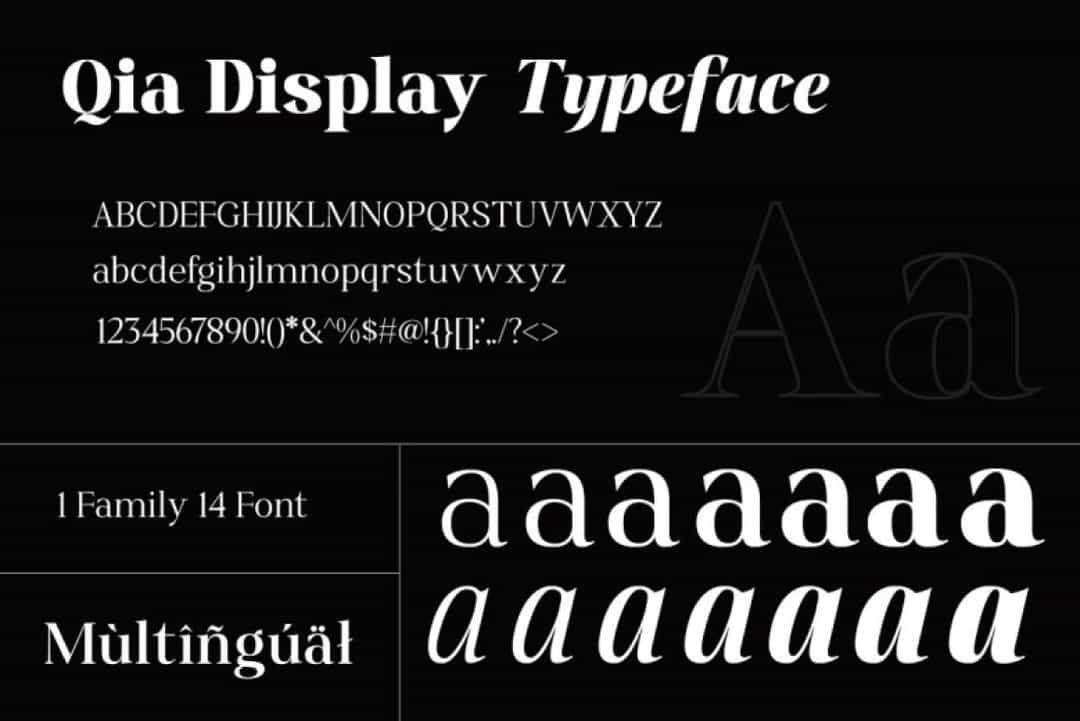 Qia Display Font Image 3