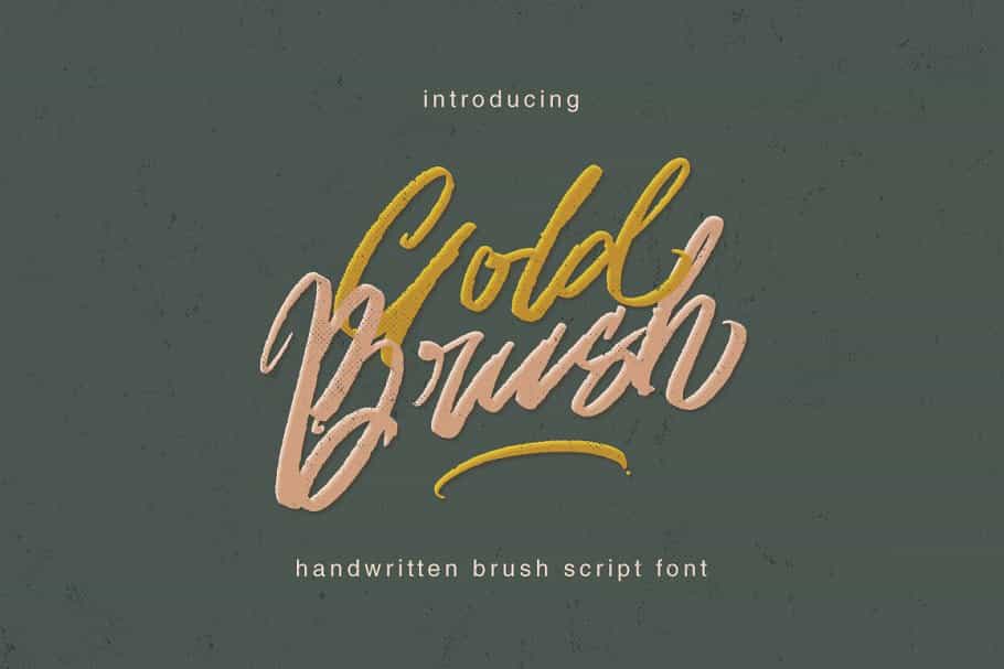 Gold Brush Font Image 1