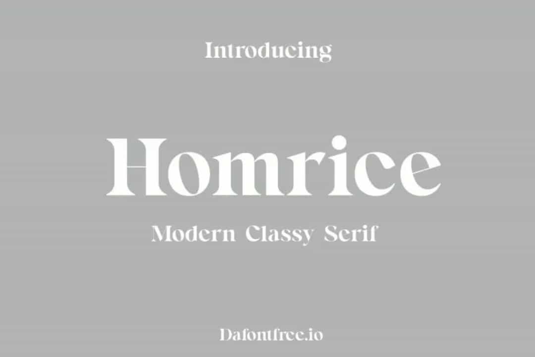 Homrice Font Image 1