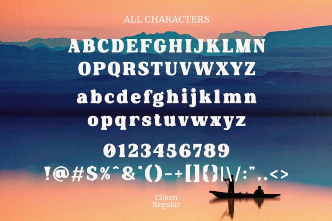 Cliken Font Image 3