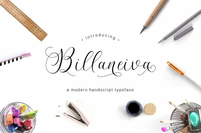 Billaneiva Script Font Image 1