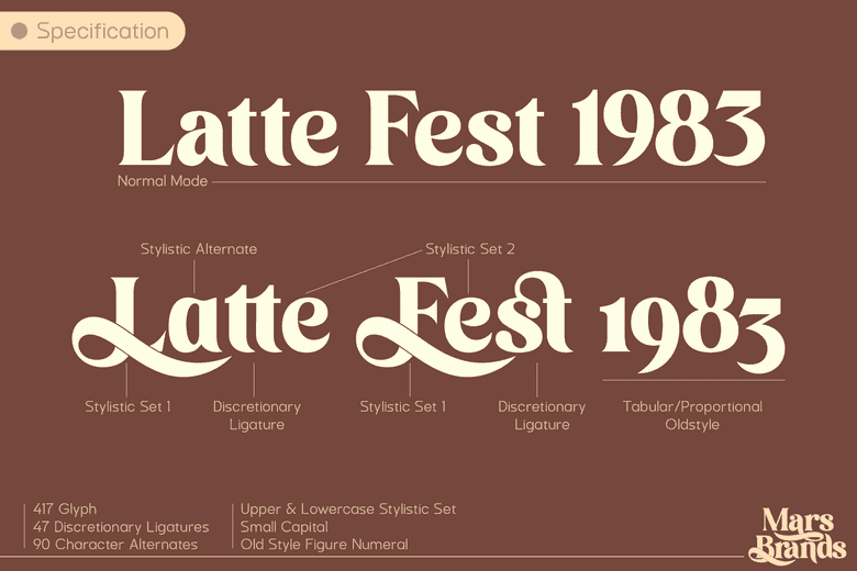 Mars Brands Font Image 2