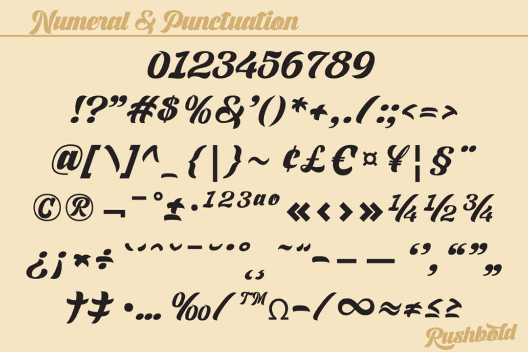 Rushbold Font Image 3