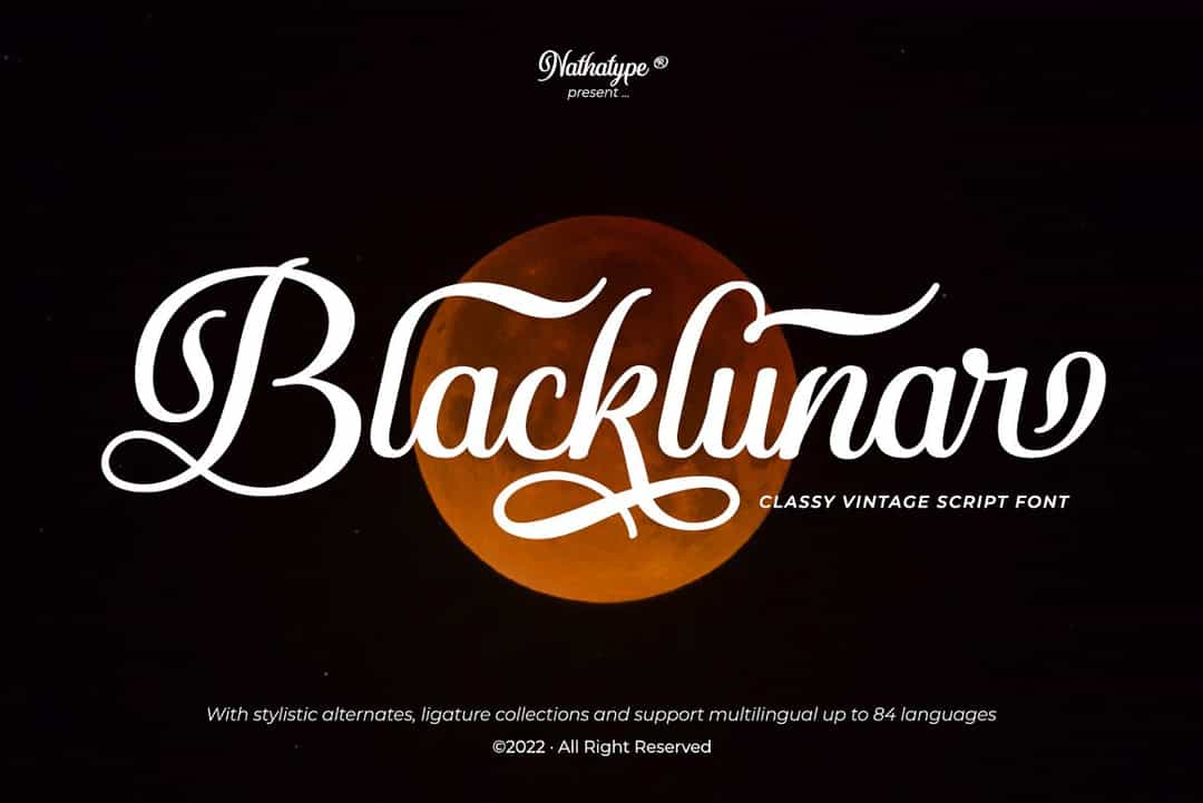 Blacklunar Font Image 1