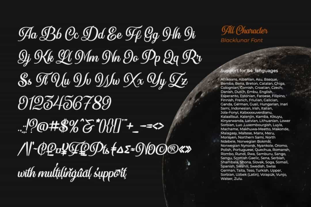 Blacklunar Font Image 3