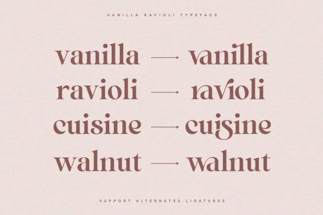 Vanilla Ravioli Font Image 2