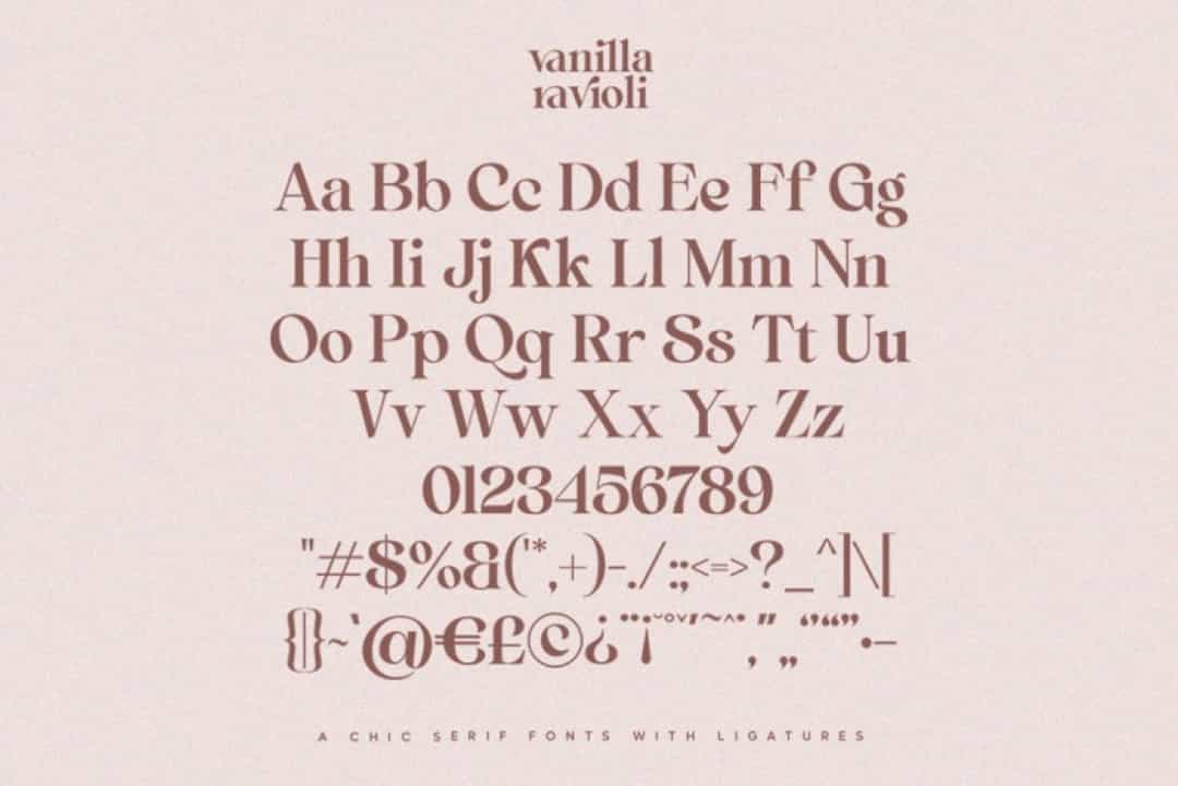 Vanilla Ravioli Font Image 3