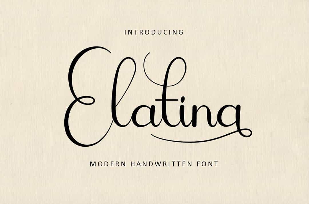 Elatina Font Image 1