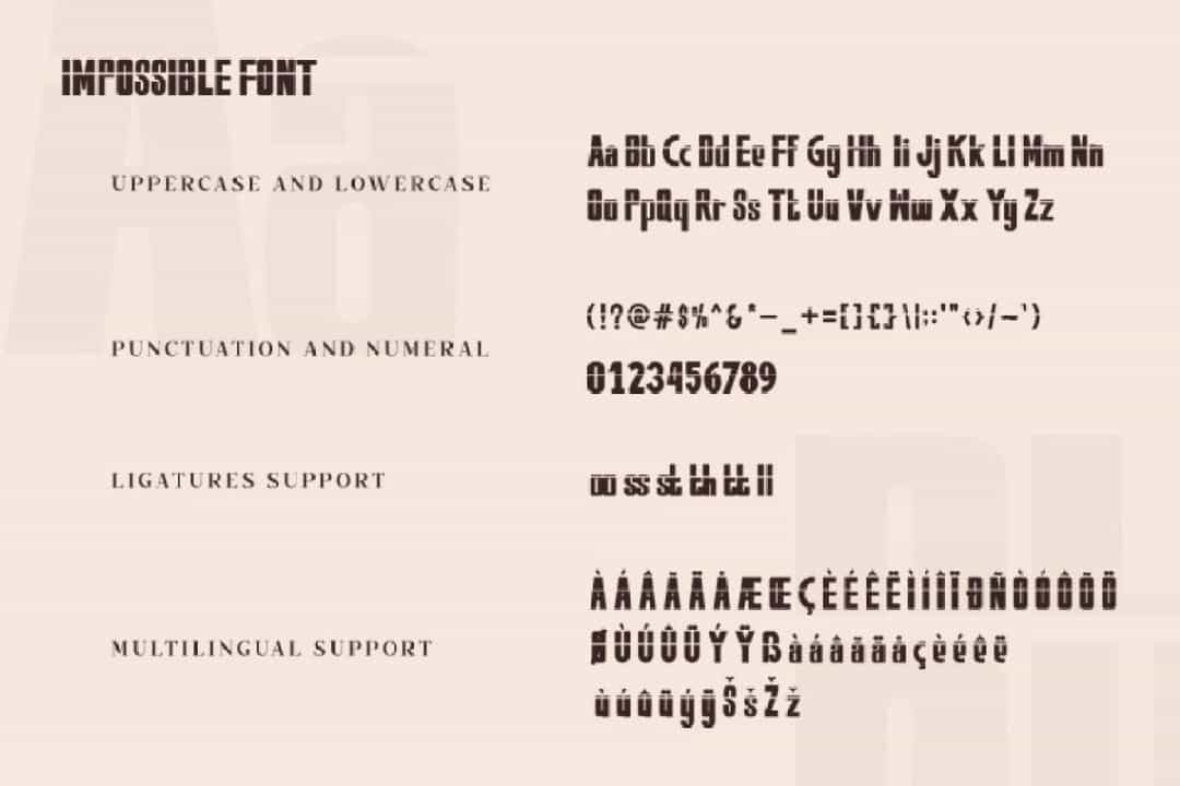 Impossible Font Image 3