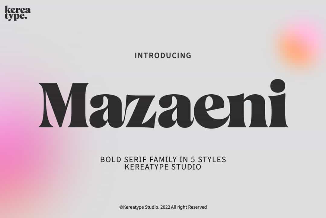 Mazaeni Font Image 1