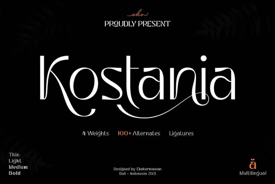 Kostania Font Image 1