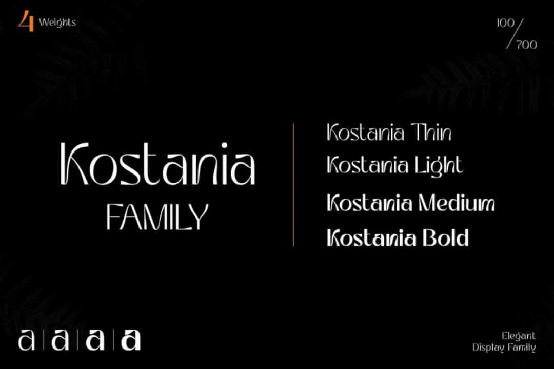 Kostania Font Image 2