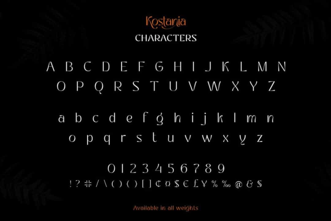 Kostania Font Image 3