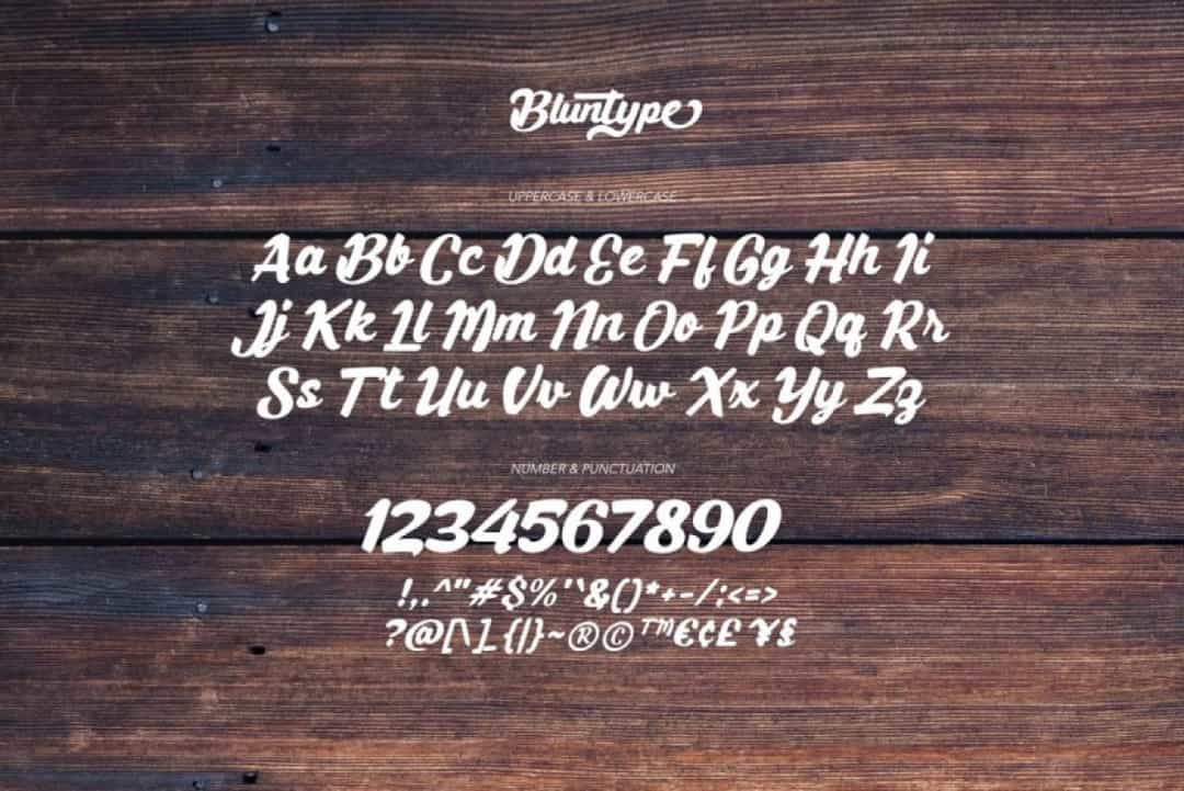 Bluntype Font Image 3