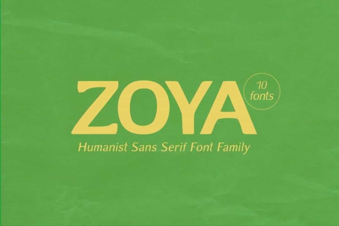 Zoya Font Image 1