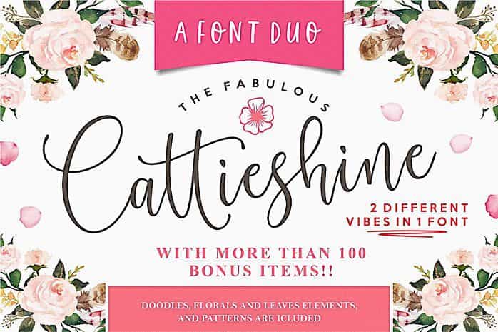 Cattieshine Script Font Image 1