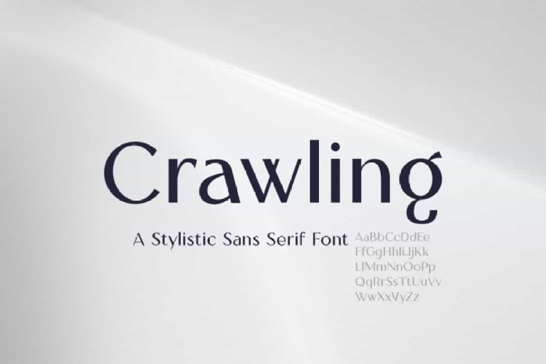 Crawling Font Image 1