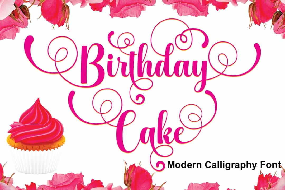 Birthday Cake Font Image 1