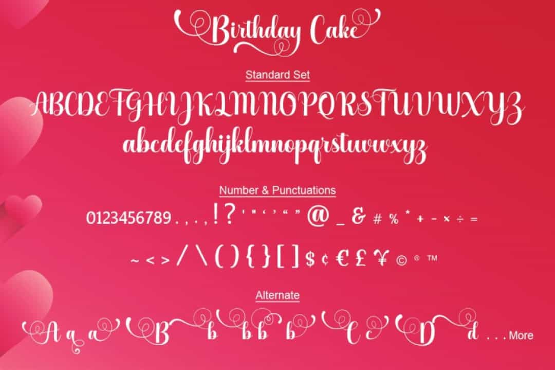 Birthday Cake Font Image 3