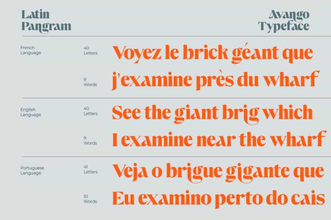 Avango Font Image 2