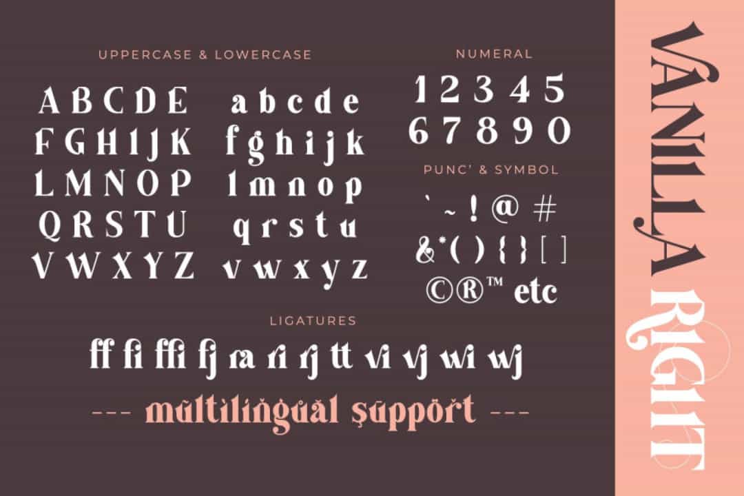 Vanilla Right Font Image 3
