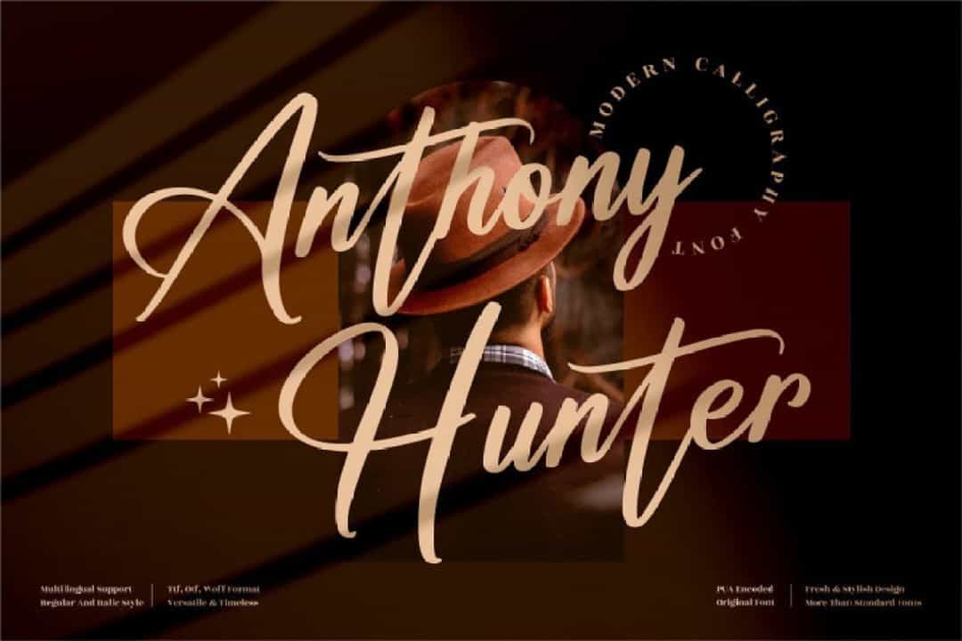 Anthony Hunter Font Image 1
