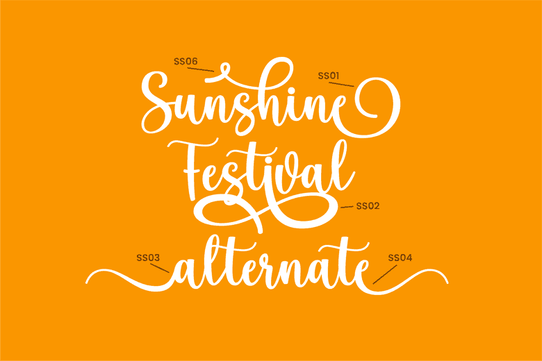 Sunshine Festival Font Image 2
