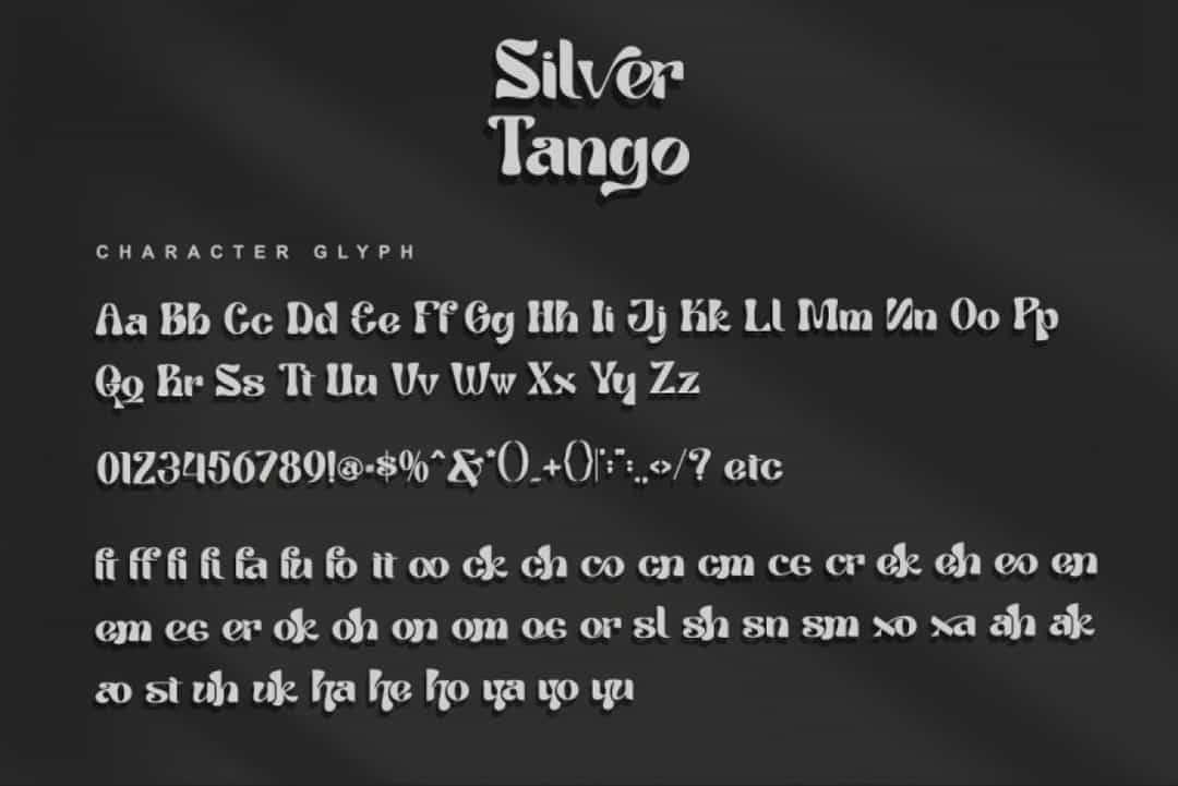 Tango Silver Font Image 3