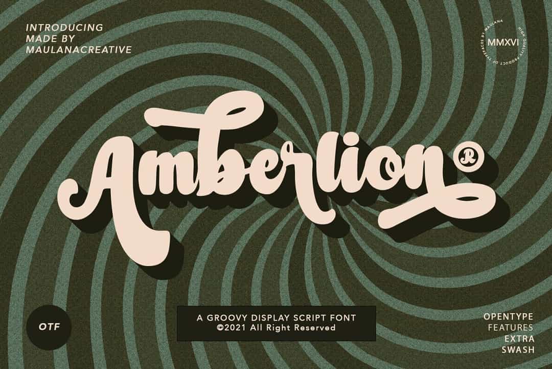 Amberlion Font Image 1