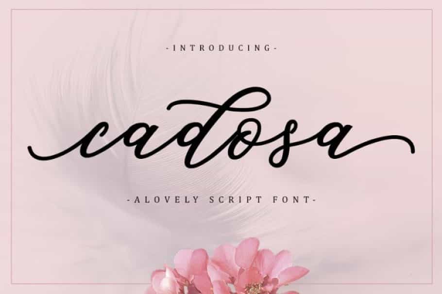 Cadosa Script Font Image 1