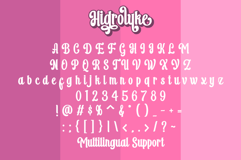 Hidroluke Font Image 3