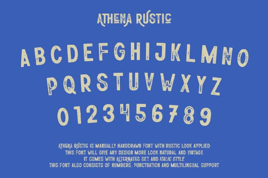 Athena Rustic Font Image 3