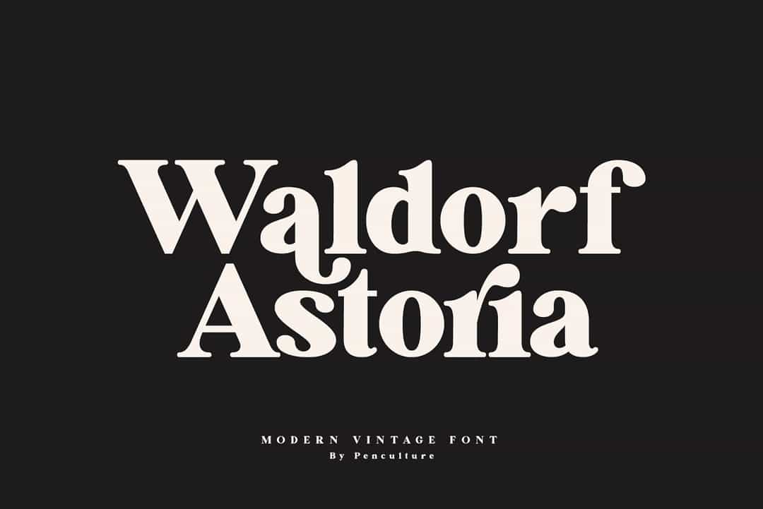 Waldorf Astoria Font Image 1