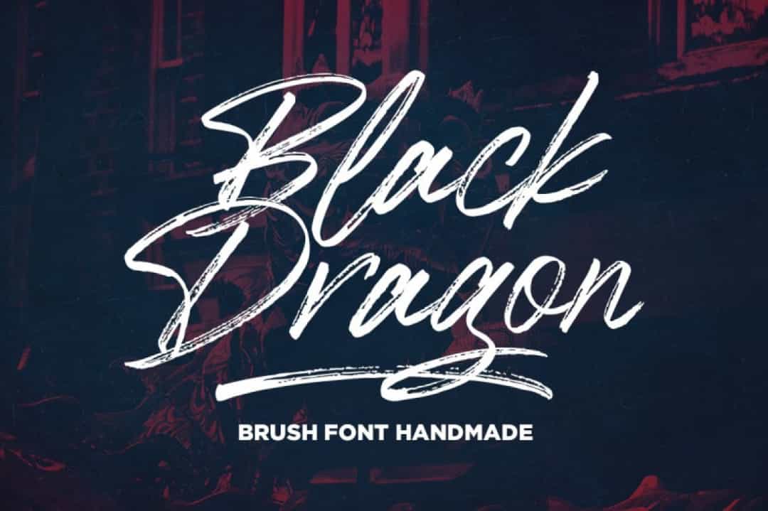 Black Dragon Font Image 1