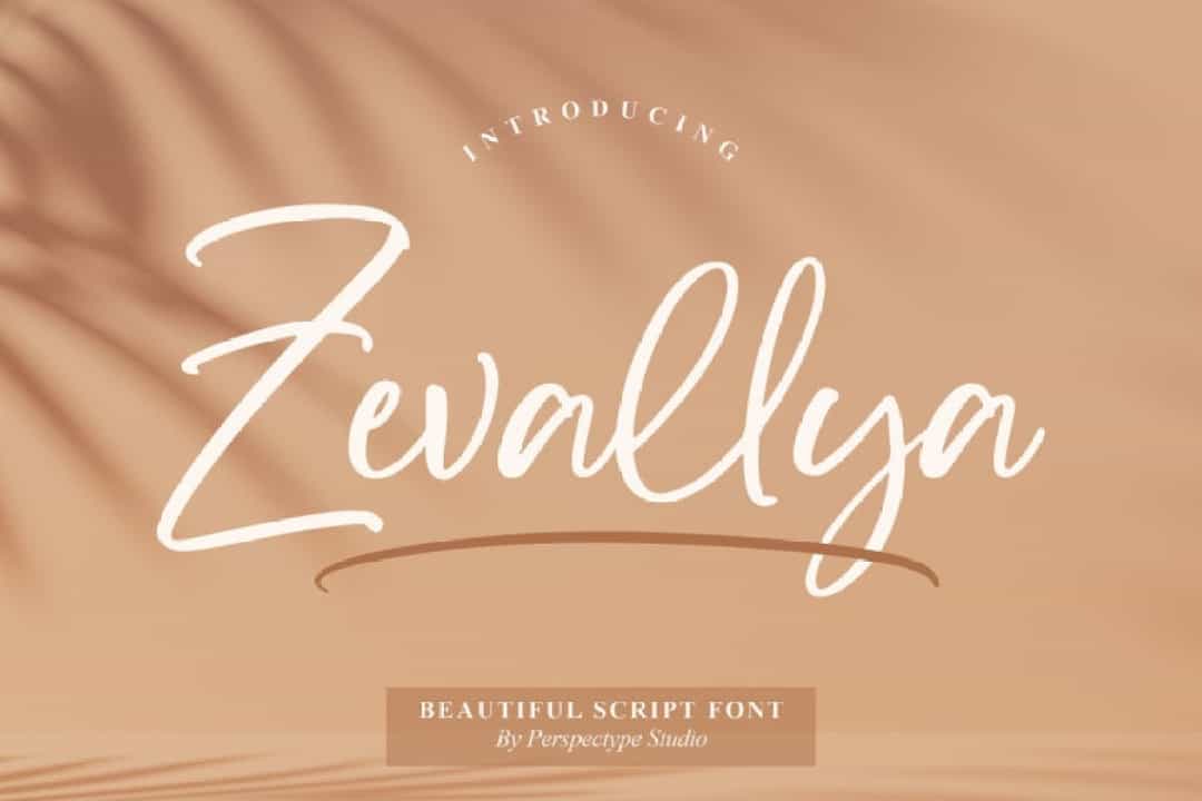 Zevallya Font Image 1