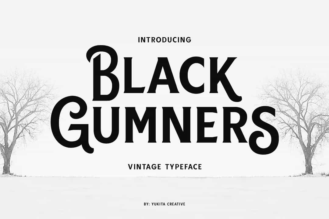 Black Gumners Font Image 1