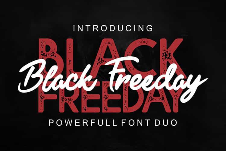 Black Freeday Font Duo Image 1