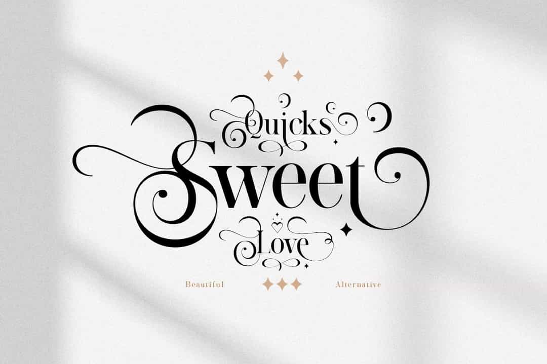 Quicks Sweet Love Font Image 1
