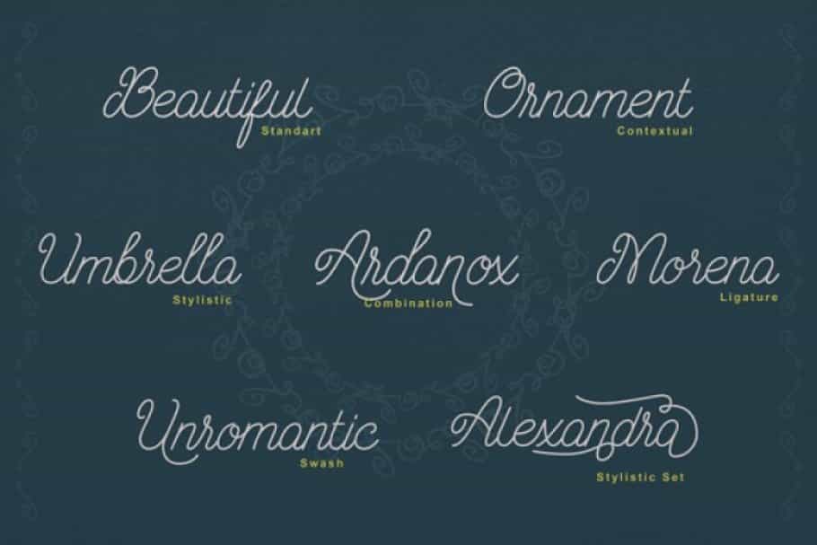 Ariana Script Font Image 2