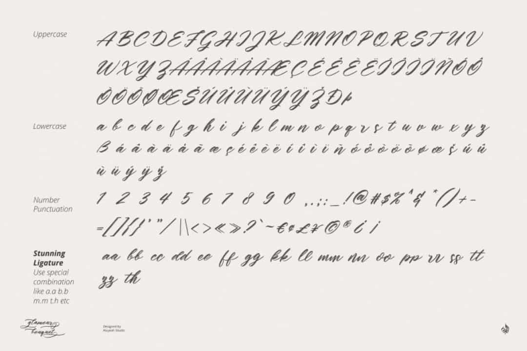 Glamour Bouquet Font Image 3